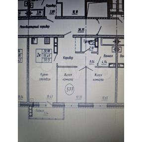 2-к. квартира, 59 м², 19/25 эт.